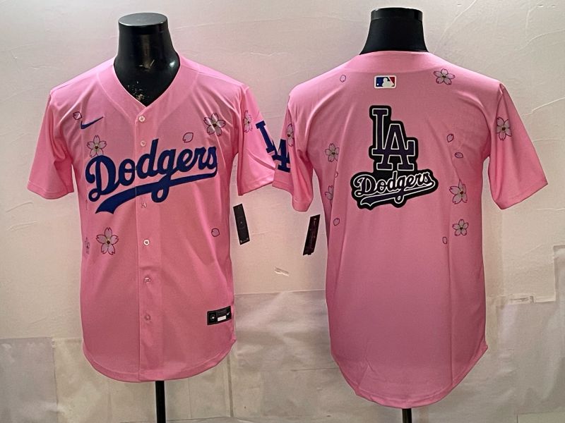 Men Nike 2026 Los Angeles Dodgers Blank Pink Sakura Edition Game MLB Jersey 0013->los angeles dodgers->MLB Jersey
